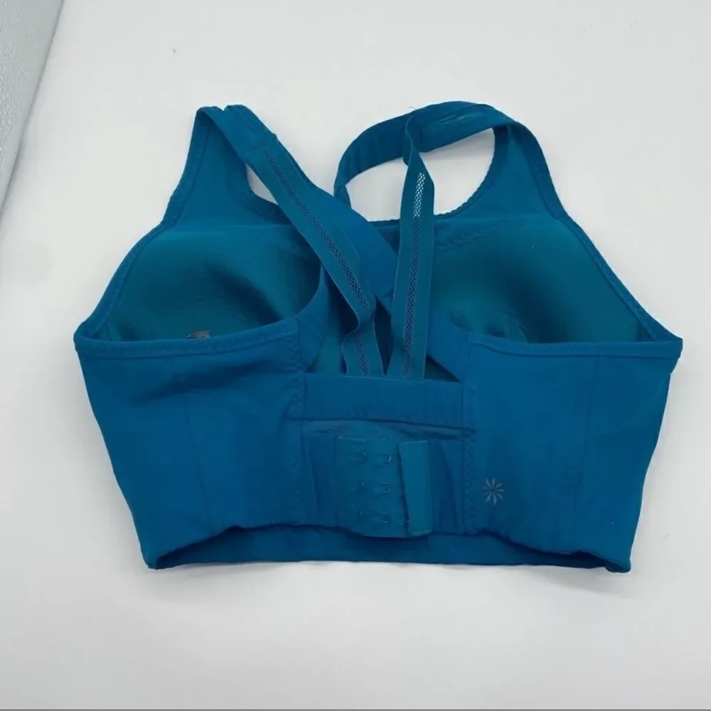 Athleta Gigi Bra Teal High Neck S
